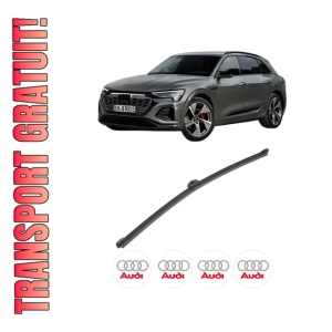 Stergator lamela spate AUDI Q8 E-TRON SUV (GEG) din 2022, pentru luneta auto, Valeo Silencio Xtrm, din cauciuc siliconat rezistent, 4 Stickere Auto AUDI