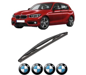 Stergator lamela spate BMW Seria 1 (F20) din 2011 - 2019, pentru luneta auto, Valeo Silencio, din cauciuc siliconat rezistent, 4 Stickere Auto BMW v18928