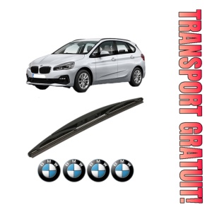 Stergator lamela spate BMW Seria 2 Active Tourer (F45) din 2013 - 2021, pentru luneta auto, Bosch Twin, din cauciuc siliconat rezistent, 4 Stickere Auto BMW
