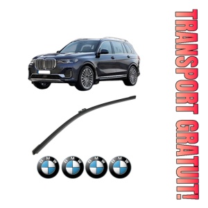 Stergator lamela spate BMW Seria X7 (G07) din 2019 - 2020, pentru luneta auto, Bosch Aerotwin, din cauciuc siliconat rezistent, 4 Stickere Auto BMW