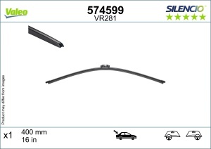 Stergator lamela spate BMW Seria X7 (G07) din 2019 - 2020, pentru luneta auto, Valeo Silencio, din cauciuc siliconat rezistent, 4 Stickere Auto BMW v16385