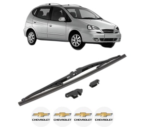 Stergator lamela spate CHEVROLET REZZO MPV (U100) din 2005 - 2009, pentru luneta auto, Valeo Silencio, din cauciuc siliconat rezistent, 4 Stickere Auto CHEVROLET v21088
