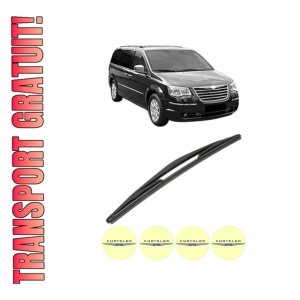Stergator lamela spate CHRYSLER GRAND VOYAGER V (RT) din 2008 - 2011, pentru luneta auto, Valeo Silencio, din cauciuc siliconat rezistent, 4 Stickere Auto CHRYSLER