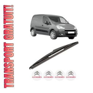 Stergator lamela spate CITROEN BERLINGO Box Body/MPV (B9) din 2008 - 2021, pentru luneta auto, Valeo Silencio, din cauciuc siliconat rezistent, 4 Stickere Auto CITROEN