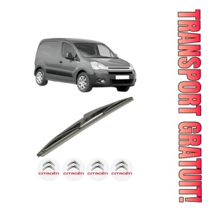 Stergator lamela spate CITROEN BERLINGO Box Body/MPV (B9) din 2008 - 2021, pentru luneta auto, Bosch Twin, din cauciuc siliconat rezistent, 4 Stickere Auto CITROEN