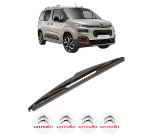 Stergator lamela spate CITROEN BERLINGO (ER_, EC_) din 2018, pentru luneta auto, Valeo Silencio, din cauciuc siliconat rezistent, 4 Stickere Auto CITROEN v22282