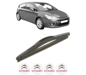 Stergator lamela spate CITROEN C4 Coupe (LA_) din 2004 - 2011, pentru luneta auto, Bosch Twin, din cauciuc siliconat rezistent, 4 Stickere Auto CITROEN v22458
