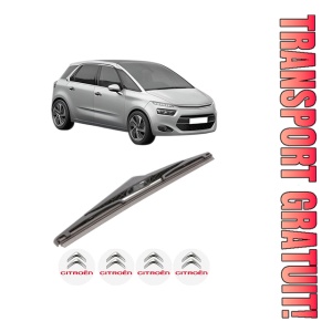 Stergator lamela spate CITROEN C4 GRAND PICASSO II (DA_, DE_) din 2013 - 2018, pentru luneta auto, Bosch Twin, din cauciuc siliconat rezistent, 4 Stickere Auto CITROEN