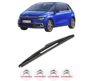 Stergator lamela spate CITROEN C4 SPACETOURER (3D_) din 2018 - 2019, pentru luneta auto, Valeo Silencio, din cauciuc siliconat rezistent, 4 Stickere Auto CITROEN v18508