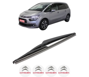 Stergator lamela spate CITROEN GRAND C4 SPACETOURER (3A_, 3E_) din 2018 - 2019, pentru luneta auto, Valeo Silencio, din cauciuc siliconat rezistent, 4 Stickere Auto CITROEN v18388