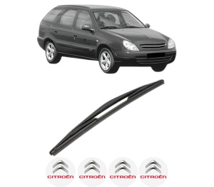 Stergator lamela spate CITROEN XSARA Break (N2) din 1997 - 2005, pentru luneta auto, Valeo Silencio, din cauciuc siliconat rezistent, 4 Stickere Auto CITROEN v20368