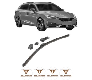 Stergator lamela spate CUPRA LEON Sportstourer (KL8, KU8, KUD) din 2020, pentru luneta auto, Valeo HydroConnect, din cauciuc siliconat rezistent, 4 Stickere Auto CUPRA v17068