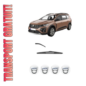 Stergator lamela spate DACIA JOGGER (RK_) din 2021, pentru luneta auto, Valeo Silencio, din cauciuc siliconat rezistent, 4 Stickere Auto DACIA