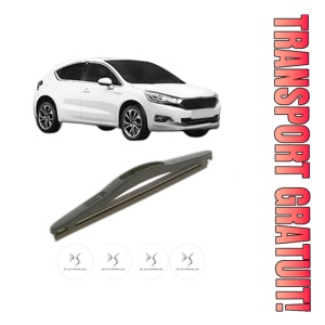 Stergator lamela spate DS DS 4 / DS 4 CROSSBACK (NX_) din 2015 - 2018, pentru luneta auto, Bosch Twin, din cauciuc siliconat rezistent, 4 Stickere Auto DS