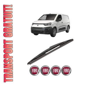Stergator lamela spate FIAT DOBLO Box Body/MPV (510_, 511_) din 2022 - 2023, pentru luneta auto, Valeo Silencio, din cauciuc siliconat rezistent, 4 Stickere Auto FIAT
