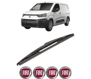 Stergator lamela spate FIAT DOBLO Box Body/MPV (510_, 511_) din 2022 - 2023, pentru luneta auto, Valeo Silencio, din cauciuc siliconat rezistent, 4 Stickere Auto FIAT v22162