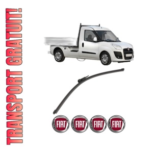 Stergator lamela spate FIAT DOBLO Platform/Chassis (263_) din 2010 - 2023, pentru luneta auto, Valeo Silencio Xtrm, din cauciuc siliconat rezistent, 4 Stickere Auto FIAT