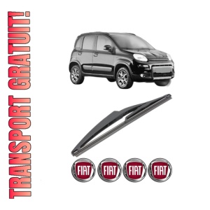 Stergator lamela spate FIAT PANDA VAN (312_, 519_) din 2012, pentru luneta auto, Valeo Silencio, din cauciuc siliconat rezistent, 4 Stickere Auto FIAT