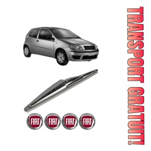 Stergator lamela spate FIAT PUNTO (188_) din 2007 - 2012, pentru luneta auto, Bosch Twin, din cauciuc siliconat rezistent, 4 Stickere Auto FIAT