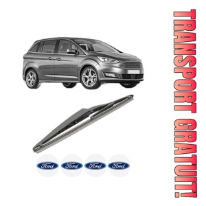 Stergator lamela spate FORD C-MAX II Van din 2010 - 2019, pentru luneta auto, Bosch Twin, din cauciuc siliconat rezistent, 4 Stickere Auto FORD