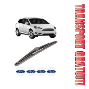 Stergator lamela spate FORD FOCUS III Estate Van din 2012 - 2020, pentru luneta auto, Bosch Twin, din cauciuc siliconat rezistent, 4 Stickere Auto FORD