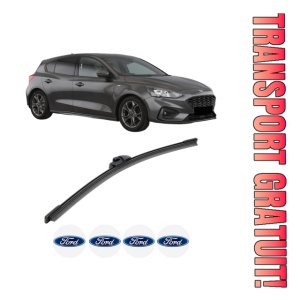 Stergator lamela spate FORD FOCUS IV (HN) din 2018, pentru luneta auto, Bosch Aerotwin, din cauciuc siliconat rezistent, 4 Stickere Auto FORD