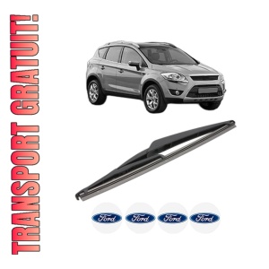 Stergator lamela spate FORD KUGA I din 2008 - 2019, pentru luneta auto, Valeo Silencio, din cauciuc siliconat rezistent, 4 Stickere Auto FORD