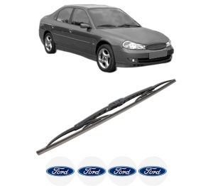 Stergator lamela spate FORD MONDEO II (BAP) din 1996 - 2000, pentru luneta auto, Bosch Twin, din cauciuc siliconat rezistent, 4 Stickere Auto FORD v29108