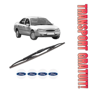 Stergator lamela spate FORD MONDEO II Saloon (BFP) din 1996 - 2000, pentru luneta auto, Bosch Twin, din cauciuc siliconat rezistent, 4 Stickere Auto FORD