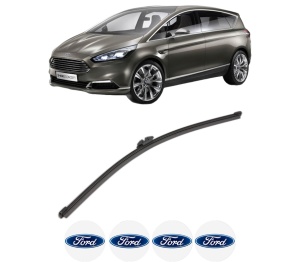 Stergator lamela spate FORD S-MAX (CJ, WA6) din 2015 - 2018, pentru luneta auto, Valeo Silencio Xtrm, din cauciuc siliconat rezistent, 4 Stickere Auto FORD v19468