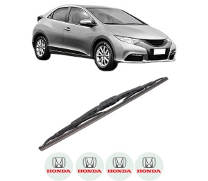Stergator lamela spate HONDA CIVIC IX (FK) din 2012 - 2016, pentru luneta auto, Bosch Twin, din cauciuc siliconat rezistent, 4 Stickere Auto HONDA v32598