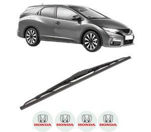 Stergator lamela spate HONDA CIVIC IX Tourer (FK) din 2014 - 2016, pentru luneta auto, Valeo Silencio, din cauciuc siliconat rezistent, 4 Stickere Auto HONDA v21328