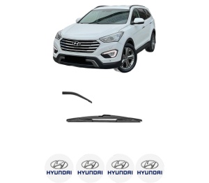 Stergator lamela spate HYUNDAI GRAND SANTA FÉ din 2013 - 2018, pentru luneta auto, Valeo Silencio, din cauciuc siliconat rezistent, 4 Stickere Auto HYUNDAI v16228