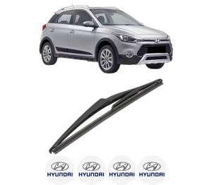Stergator lamela spate HYUNDAI i20 ACTIVE (IB, GB) din 2015 - 2018, pentru luneta auto, Valeo Silencio, din cauciuc siliconat rezistent, 4 Stickere Auto HYUNDAI v19948