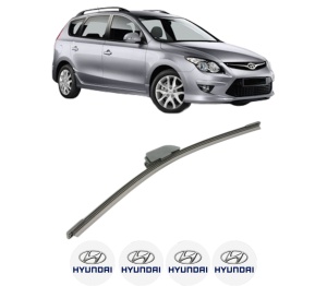 Stergator lamela spate HYUNDAI i30 Estate (GD) din 2012 - 2017, pentru luneta auto, Bosch Aerotwin, din cauciuc siliconat rezistent, 4 Stickere Auto HYUNDAI v23233