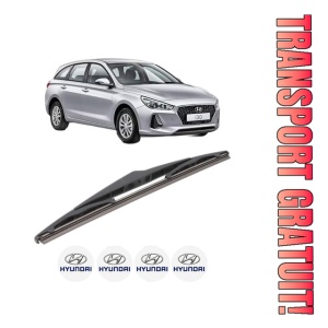 Stergator lamela spate HYUNDAI i30 Kombi Van (PDE) din 2017 - 2020, pentru luneta auto, Bosch Twin, din cauciuc siliconat rezistent, 4 Stickere Auto HYUNDAI