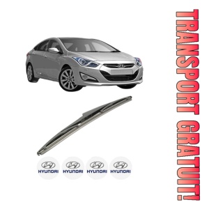 Stergator lamela spate HYUNDAI i40 I (VF) din 2012 - 2019, pentru luneta auto, Bosch Twin, din cauciuc siliconat rezistent, 4 Stickere Auto HYUNDAI