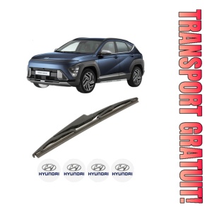 Stergator lamela spate HYUNDAI KONA (SX2) din 2023, pentru luneta auto, Bosch Twin, din cauciuc siliconat rezistent, 4 Stickere Auto HYUNDAI