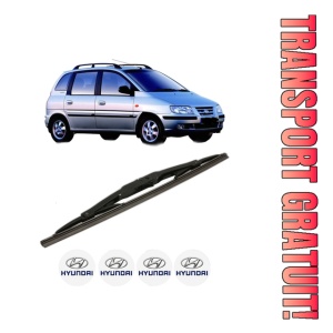 Stergator lamela spate HYUNDAI MATRIX (FC) din 2001 - 2010, pentru luneta auto, Bosch Twin, din cauciuc siliconat rezistent, 4 Stickere Auto HYUNDAI