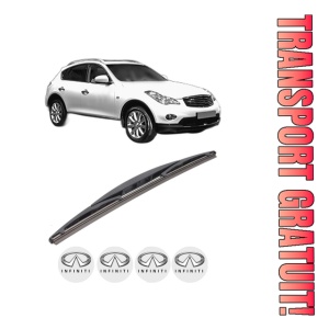 Stergator lamela spate INFINITI QX50 I din 2013, pentru luneta auto, Bosch Twin, din cauciuc siliconat rezistent, 4 Stickere Auto INFINITI