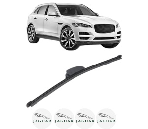 Stergator lamela spate JAGUAR F-PACE (X761) din 2015, pentru luneta auto, Valeo Silencio, din cauciuc siliconat rezistent, 4 Stickere Auto JAGUAR v15748