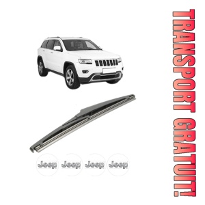Stergator lamela spate JEEP GRAND CHEROKEE VAN (WK2) din 2013, pentru luneta auto, Bosch Twin, din cauciuc siliconat rezistent, 4 Stickere Auto JEEP