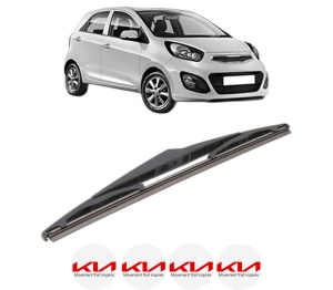 Stergator lamela spate KIA PICANTO II (TA) din 2011 - 2017, pentru luneta auto, Bosch Twin, din cauciuc siliconat rezistent, 4 Stickere Auto KIA v23593