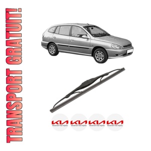 Stergator lamela spate KIA RIO I Hatchback (DC) din 2000 - 2005, pentru luneta auto, Valeo Silencio, din cauciuc siliconat rezistent, 4 Stickere Auto KIA