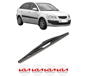 Stergator lamela spate KIA RIO II (JB) din 2005 - 2011, pentru luneta auto, Valeo Silencio, din cauciuc siliconat rezistent, 4 Stickere Auto KIA v17548