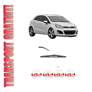Stergator lamela spate KIA RIO III (UB) din 2011 - 2017, pentru luneta auto, Valeo Silencio, din cauciuc siliconat rezistent, 4 Stickere Auto KIA
