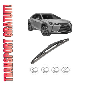 Stergator lamela spate LEXUS UX (_AA1_, _AH1_, _MA1_) din 2018, pentru luneta auto, Valeo Silencio, din cauciuc siliconat rezistent, 4 Stickere Auto LEXUS