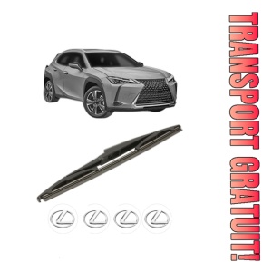 Stergator lamela spate LEXUS UX (_AA1_, _AH1_, _MA1_) din 2018, pentru luneta auto, Bosch Twin, din cauciuc siliconat rezistent, 4 Stickere Auto LEXUS