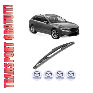Stergator lamela spate MAZDA 6 Estate (GJ, GL) din 2012 - 2020, pentru luneta auto, Valeo Silencio, din cauciuc siliconat rezistent, 4 Stickere Auto MAZDA