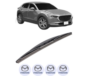 Stergator lamela spate MAZDA CX-30 (DM) din 2019, pentru luneta auto, Bosch Twin, din cauciuc siliconat rezistent, 4 Stickere Auto MAZDA v24678